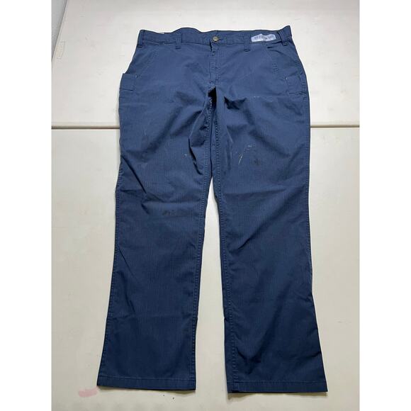 Carhartt Relaxed Fit Canvas Blue Men 40x32 Work Pants Y2K utility outdoors - Picture 3 of 9